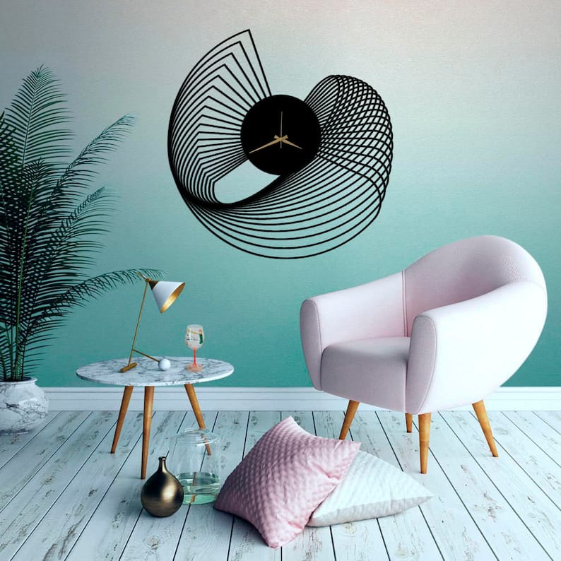 Spiral Wooden Wall Clock