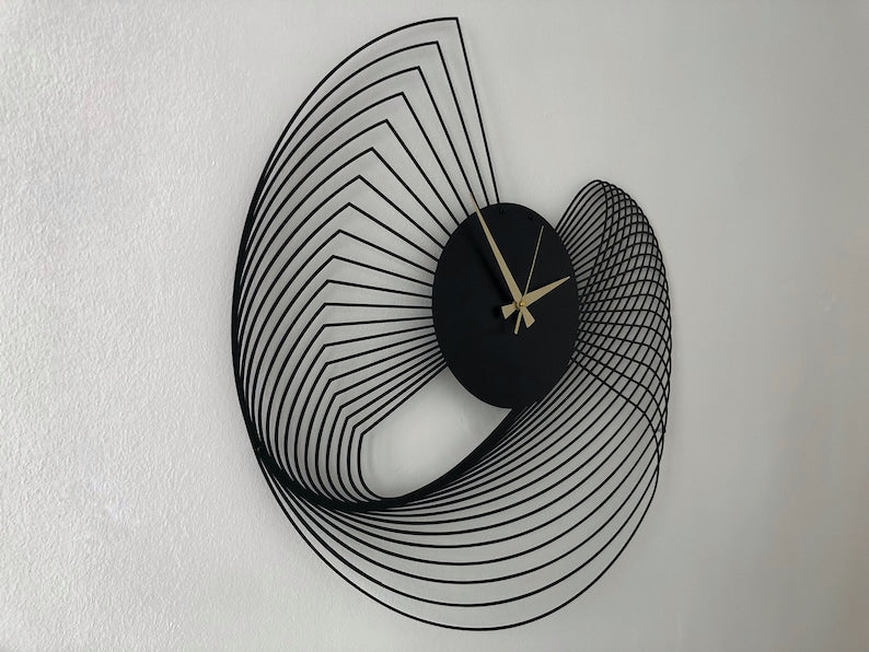 Spiral Wooden Wall Clock