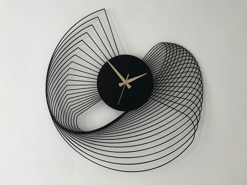 Spiral Wooden Wall Clock