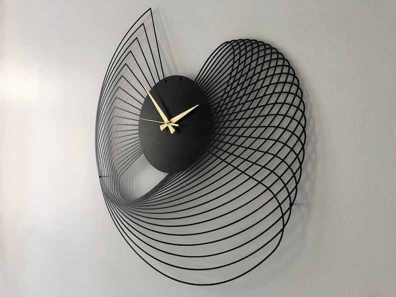 Spiral Wooden Wall Clock